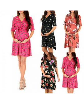 Floral Maternity Loose Casual Dress
