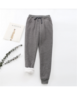 Winter Thick Pants Solid Casual Sports Home Warm Trousers