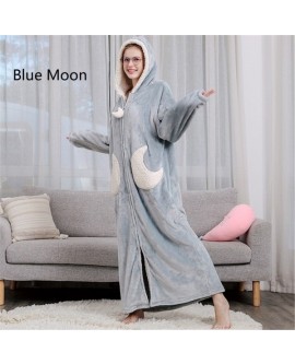 Long Thick Warm Bathrobe Pajamas