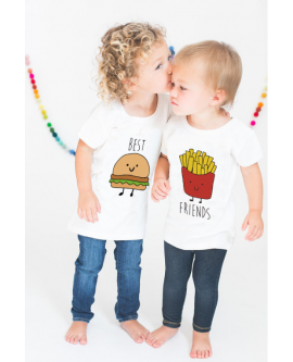 Kids Fashion Short Sleeve Hamburger Creative T-shirt