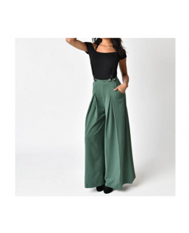Women Loose Removable Suspender Trousers Pants Overalls
