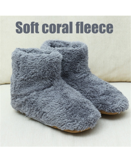 USB Warm Heating Shoes Winter Plush Boots